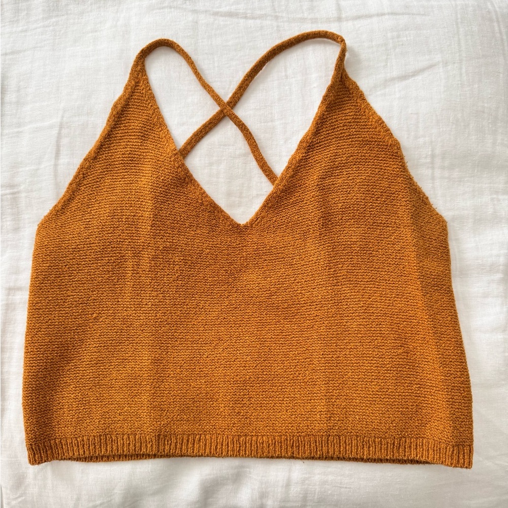 Anthropologie Moth Sweater Tank in Rust | Large